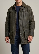 Vintage Barbour Border A205 Wax Jacket Navy C...