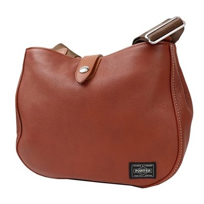 PORTER Yoshida Kaban Cisco Schultertasche Braunes Leder 120-03306 Herren