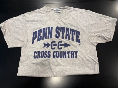 Men's L Gray Penn State Cross Country'' 90/10 Cotton T-shirt By Discus Athletic