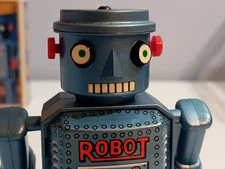 UNUSED Vintage 1984 Masudaya Wind-Up "ANTIQUE ROBOT" toy Japan NIB Original Box