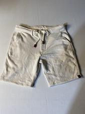 Fundamental Coast Beige Knit Sweat Shorts Drawstring Elastic Waist Pockets