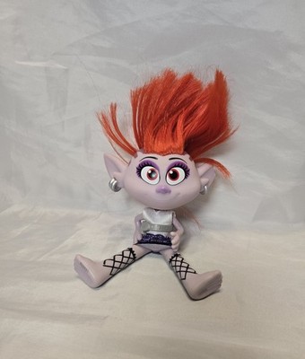 DREAMWORKS TROLLS WORLD TOUR STYLIN BARB TROLL DOLL FIGURE TOY Purple Red Hair 8