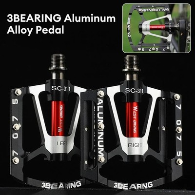1 Paar Universal Fahrrad Pedale 3 Lager Aluminium Plattformpedale Robust Pedale
