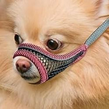 Dog Muzzle Soft Mesh Small Dogs Chihuahua Shih Tzu Yorkie Pom Short Snout Guard