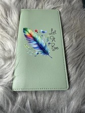 Leather Checkbook Cover For Men  Women Checkbook Holder Wallet RFID Blocking