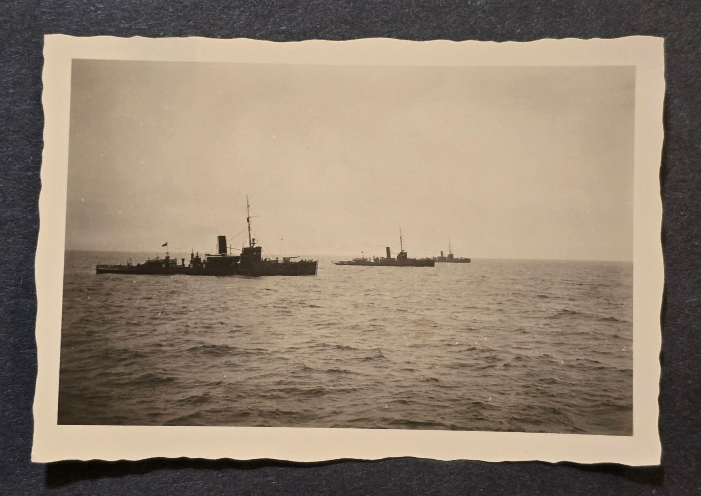 WWII German Kriegsmarine Naval Ships Gun Boats Military Photo Warships At Sea