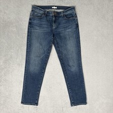 Eileen Fisher Jeans Womens 6 Mid Rise Skinny 32x28 Blue Stretch Denim USA Made