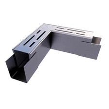 Pool Deck Drain Channel 90 Degree Angle with 2 1.7IN-90 Degree Angle Silver