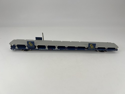 Remolque tren Accurail #550522 escala HO RTTX vagón plano azul/gris bueno | Zustand: Used