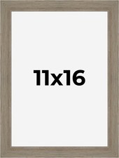 11x16 Frame Gray Barnwood Picture Frame Modern Photo Frame UV Acrylic, Acid Free