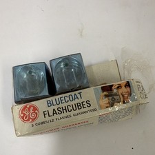 GE Bluecoat Flashcubes Blue Flash Bulbs 3 Cubes / 12 Flashes