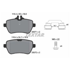 Satz Bremsbeläge Bremsklötze hinten für Mercedes SL R231 | 24570795