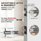 Matte Black Double Door Handleset Keyed & Dummy Set Adjustable Hole Distance — photo 6