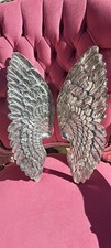 Angel Wings  Wall Hanging Antique Style Silver Colour Left Right.Impressive.