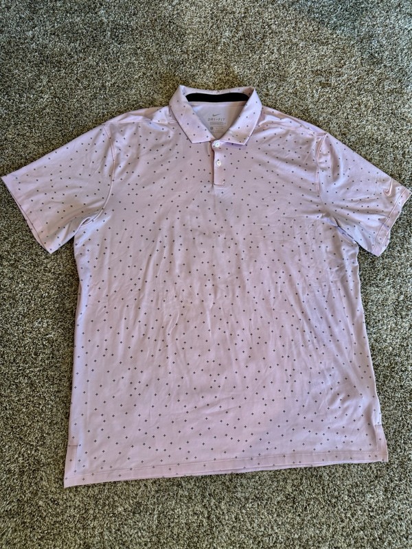 Nike Dri-Fit Golf Shirt XL Pink EUC
