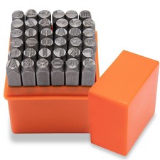 Metal Letter Punch Set 1/4 6mm ,36PC Steel Number and Letter Stamp Set,Stamp...