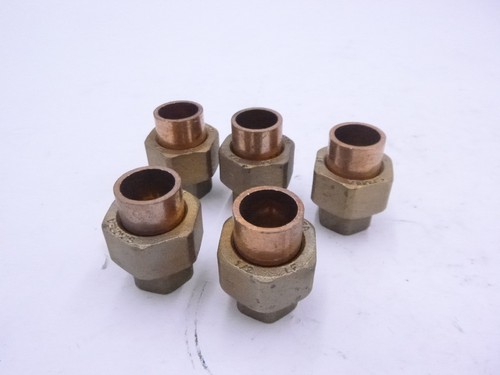 5 Pack Nibco 1/2" Cast Copper Pipe Union Pressure Fitting B255400 71940704