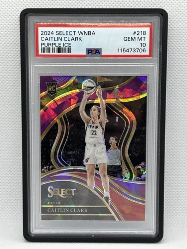 Caitlin Clark [Purple Ice Prizm] #218 2024 Panini Select WNBA card