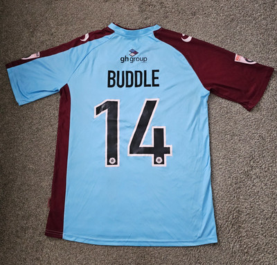 Gateshead FC Match Worn 2014/2016 Buddle #14 Sondico Auswärtstrikot - Large
