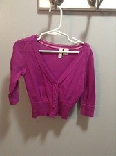 Purple Old Navy 3/4 sleeve cardigan girls size XS