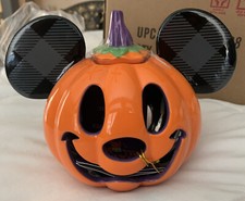 Disney Store Mickey Mouse Ceramic Pumpkin Tea Light Candle Holder BRAND NEW!
