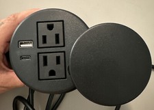Desktop Power Grommet Power Outlet Socket Desk 2 Outlet Wireless USB A USB C