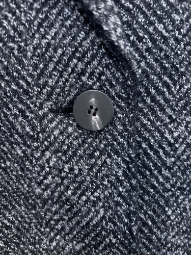 New Harris Wharf London Wool Herringbone Black Coat Women’s Size Medium 42 - Picture 6 of 9