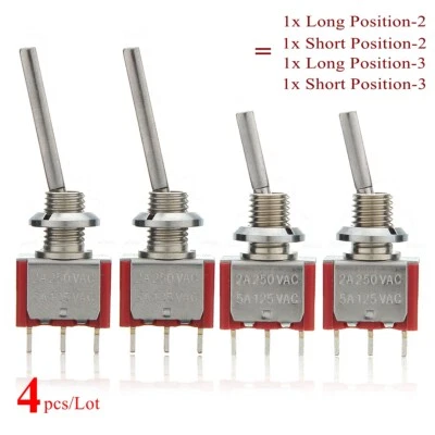 MARKENLOS 4 Stück RC Sender 3/2 Position Kippschalter für Flysky Radiolink WFLY OPENTX