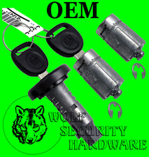 Gm Ignition Key Switch Lock Cylinder Door Pair Tumbler Barrel Set 2 Gm Keys