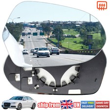 For Audi A6 C7 2011-2018 Heated Right Side Wing Mirror Glass With Base Plate