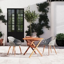 Amazonia Tilloux 3-Piece Outdoor Dining Set Eucalyptus Ideal for Patios