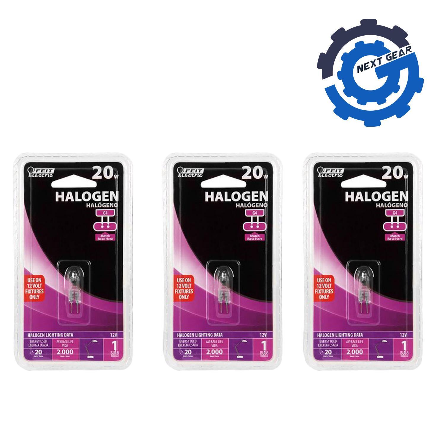 New Lot of 3 G4 20W 12V Dimmable Halogen Bulb Small Lamp G4/