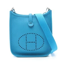 HERMES Evelyne TPM Amazon Shoulder crossbody Bag Y Taurillon Clemence Blue frida