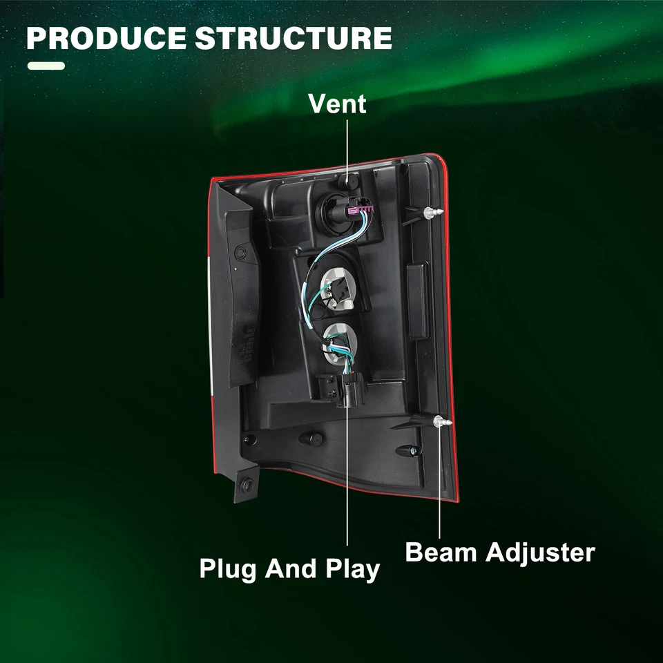 LH&RH Headlight / Tail Light For 11-20 Dodge Grand Caravan 08-16 Chrysler Town Foto 3 de 4