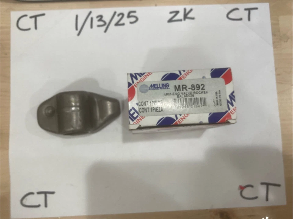 Melling MR-892 Engine Rocker Arm Non-Roller Shaft-Mount Self-Aligning Steel - Image 2 of 2