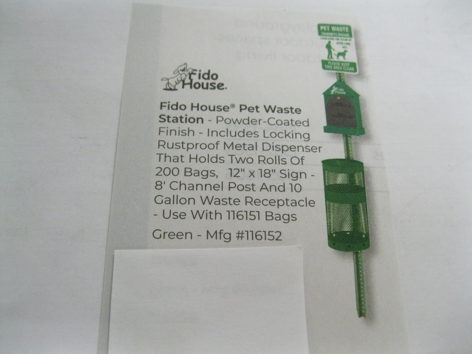 fido house pet waste station