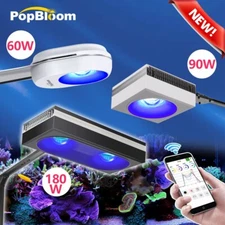 PopBloom APP Control LED Aquarium Fish Light For Coral Reef Saltwater 1ft 2ft