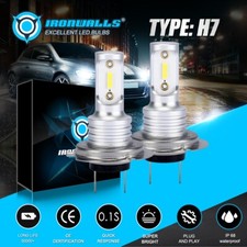 H7 LED Headlight Bulbs Low Beam Globes White Kit For Ford Fiesta WS/WT 2010-2013