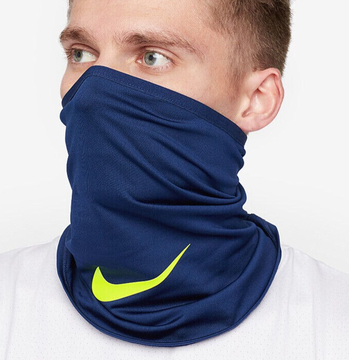 Nike Neck Warmer Wrap Scarf Winter Warrior Mens Dri-Fit Blue Volt