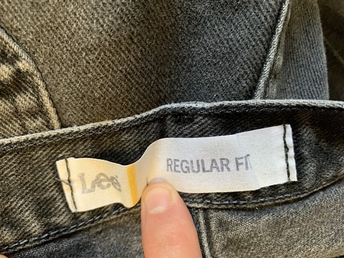 Vintage Lee Mens Jeans Black Denim Faded Waist 38 Length 32 (Tag 40/32) Vtg - Picture 4 of 7