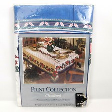 70" ROUND CHAMBORD Floral Tablecloth by Sunweave Linen Corp Polyester-Cotton NIP