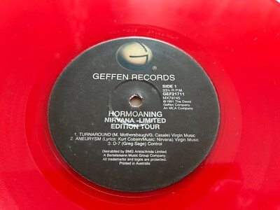 Nirvana Hormoaning Exclusive Australian '92 Tour EP Colored Red