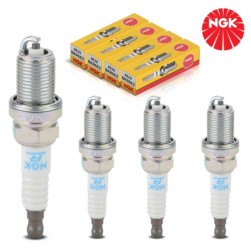4x NGK ZÜNDKERZEN BKR6EZ FÜR AUDI A4 BMW 3ER 5ER CITROËN C2 C3 PEUGEOT 206 207 - Bild 2 von 4