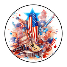 4th of July USA America stickers, labels, tags, envelope seals, fourth of July