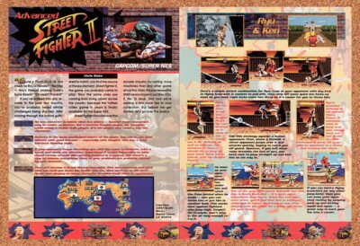 1991 Street Fighter II SNES Original Advertisement / Retro Wall Art v4