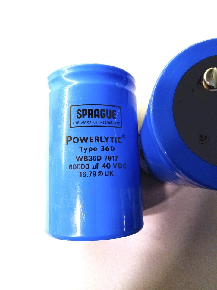 NOS SPRAGUE POWERLYTIC 36D Screw Term Large Can CAPACITOR 50000uf - 40VDC