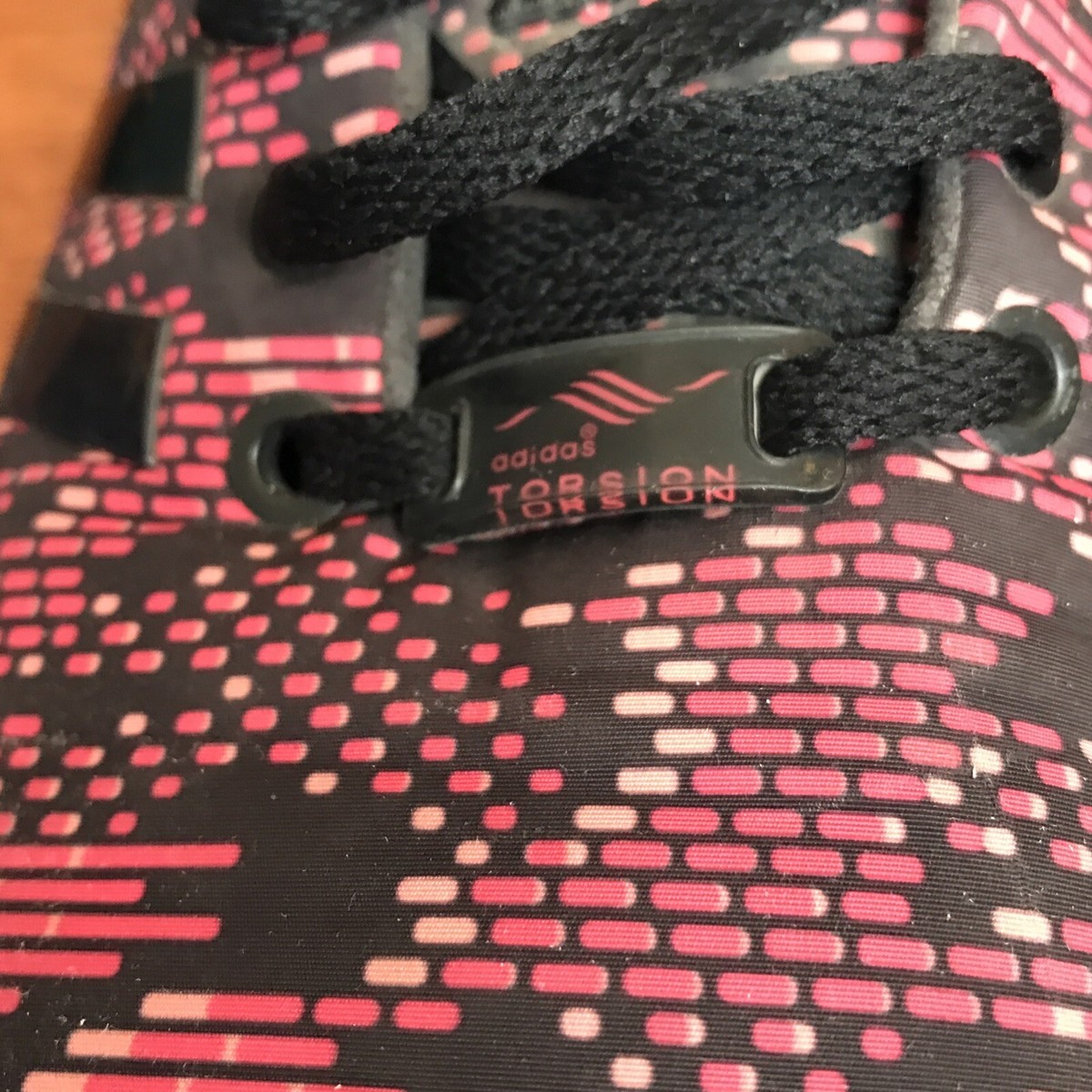 ADIDAS TORSION ZX FLUX SHOES 4.5 Y—Wm 6 RED/PINK/BLACK ADIDAS TORSION ZX FLUX SHOES 4.5 Y—Wm 6 RED/PINK/BLACK