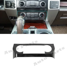 For Ford F150 15-20 Black Wood Grain AC Air Conditioner Adjust Panel Trim Cover 