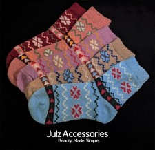 NEW: Women Socks - 5-Pack Soft Cozy Fuzzy Socks one size fits all perfect gift