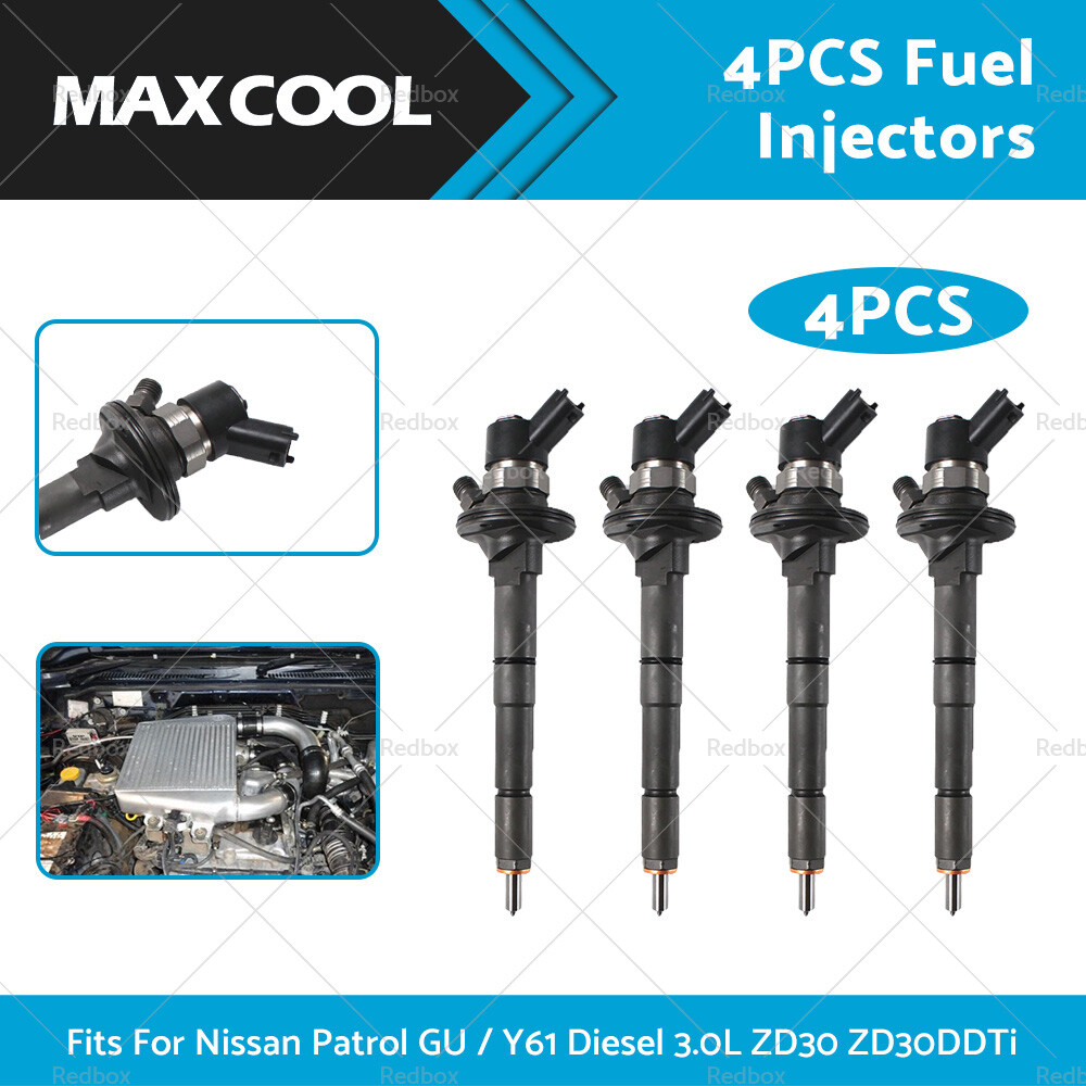 4PCS Fuel Injectors Fits For Nissan Patrol GU / Y61 Diesel 3.0L ZD30